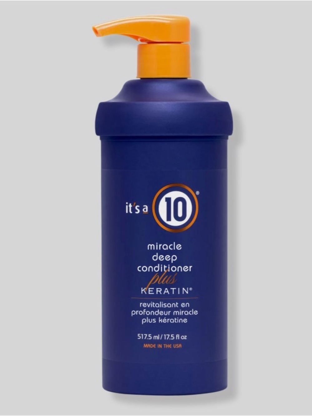 It's a 10 Miracle Deep Conditioner Plus Keratin - Navy & Orange Bottle